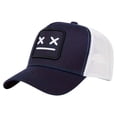 thumbnail image 2 of Wuxian Women Sun Hats Fashionable Embroidered Baseball Cap Vintage Distressed Washed Summer Running Breathable Lightweight Adjustable Casual Travel Sports Trucker Hat,Navy,One Size, 2 of 3