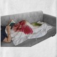 thumbnail image 6 of Floral Soft Flannel Fleece Throw Blanket, Watercolor Painting Bouquet of Tulip Flower Botanical Romantic Print, Cozy Plush for Indoor and Outdoor Use, 60" x 80", Pink Coral Green, by Ambesonne, 6 of 6