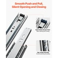thumbnail image 6 of VEVOR Drawer Slides, 22 inch, 10 Pairs Full Extension Ball Bearing Cabinet Rails, 100 LB Load Capacity Heavy Duty Side Mount Dresser Drawer Slides, Drawer Track Runners for Kitchen DIY Replacement, 6 of 9