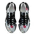 thumbnail image 5 of Floral Stripes Walking Shoes for Men Woman Lightweight Tennis Fashion Elastic Sports Shoes Cushion Basketball Shoes, 5 of 7