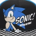 thumbnail image 5 of Sonic The Hedgehog Youth Checkered Flat Bill Adjustable Snapback Hat Cap, 5 of 5