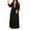 Black, variant on Abaya Embroidery Long Sleeve Floor Length Turkish Abaya for Women V Neck Muslim Islamic Ramadan Prayer Jilbab Robe