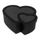 thumbnail image 4 of Caja de regalo con forma de corazón y ventana transparente, caja de almacenamiento de papel para manualidades. Negro, 4 of 9