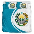 thumbnail image 3 of Uzbekistan Flag Coat Of Arms Bed Set Circle Rlt12, 3 of 5