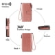 thumbnail image 2 of Cartera para mujer de cuero grande bolso de mano titular de la tarjeta de crédito con bolsillo con cremallera, bolsos de moda para mujer, 2 of 5