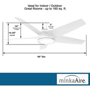 Minka Aire Fans - Chubby - 5 Blade Outdoor Ceiling Fan with Light Kit-14.13