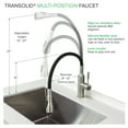 thumbnail image 6 of Transolid PF7509A Kitchen/Laundry Faucet with Dual Spray and Flex Neck in Black, 6 of 10