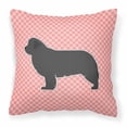 thumbnail image 2 of Carolines Treasures BB3664PW1818 Newfoundland Checkerboard Pink Fabric Decorative Pillow, 2 of 6