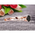 thumbnail image 3 of Round Cut Black Diamond Moissanite Engagement ring Classic Vintage Style 1.50 Carat Art Deco ring on 10k Rose Gold, 3 of 5