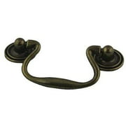Classic Style Swan Neck w/Rosettes Antique English Drawer Bail Pull Centers: 3" Handle for Antique Cabinet Door, Dresser Drawer, Desk Furniture Reproduction Hardware