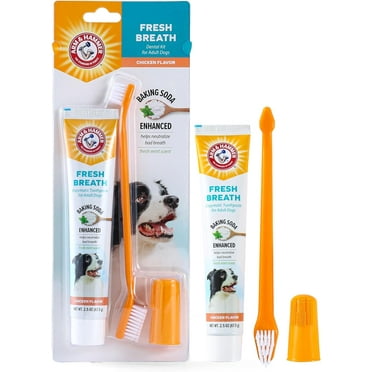 Arm & Hammer Fresh Breath Dental Kit for Dogs 3 Piece Chicken Flavor