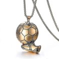 thumbnail image 1 of Balón de fútbol Cookied con dije de zapato, regalo para aficionados al deporte, ideal para la Copa del Mundo, collar deportivo para hombre BG, 1 of 5