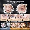 thumbnail image 4 of Espejo de maquillaje MIYADIVA con aumento de 30 aumentos con luces y soporte para teléfono, 4 of 8