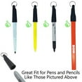 thumbnail image 4 of 2 Pack - Retractable Pen Reel for Thick Markers & Carpenter Pencils - Carabiner Clip for Apron, Belt Loop or Bag Strap - Great Gift for Baristas, by Reel-N-Rite (Black), 4 of 9