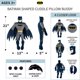 thumbnail image 4 of Cojín de peluche Buddy Franco Batman 53 x 33 x 13 cm para niños, 4 of 6
