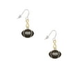 thumbnail image 2 of Delight Jewelry Silvertone Large Enamel Football Gold Tone Infinity French Earrings, 2 of 4