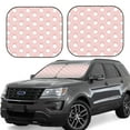 thumbnail image 1 of Naloa Cute Rabbit Print 2-Piece Windshield Sunshade,Foldable Car Front Window Sun Shades,for Most Sedans SUV Truck-Large, 1 of 4