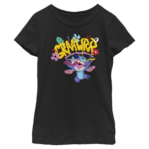 Girls Lilo & Stitch Cute Graawrr Alien T Shirt