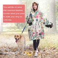 thumbnail image 4 of Husky Dog Flower Floral Wearable Oversized Blanket,Wearable Blanket Hoodie for Adults,Cozy Hooded Blankets with Super Pockets,Super Warm Fuzzy Pullover for Women & Men, 4 of 6