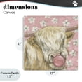 thumbnail image 4 of Stupell Industries Shabby Chic Bubblegum Cutie Cattle Canvas Art, 17 x 17, by Sara G. Designs, 4 of 8