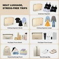 thumbnail image 4 of XXXFLOWER 7-Piece Travel Packing Set, Organizes Cruise Essentials Makeup Bag for Carry On (Beige), 4 of 7