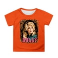 thumbnail image 3 of Toddler Kids Boys Girls Dolly Memorial Shirts Country Music Legend Tribute T-Shirt Crewneck Short Sleeve Casual Tops Shirts Blouse Orange 3-4 Years, 3 of 3
