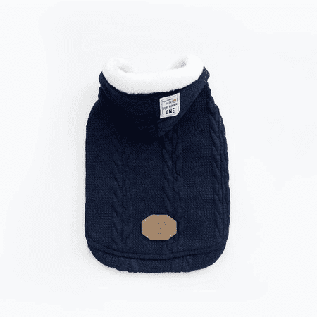 BLUE Handmade Pet Sweater Clothes for Small / Medium / Large Dog Cat, Winter Warm Clothes Straw-Rope Jacket Coats for Puppy,