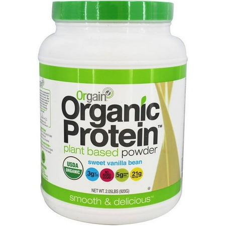 Orgain Organic Plant Based Protein Powder, Vanilla, 2.05 Lb, 20 Servings