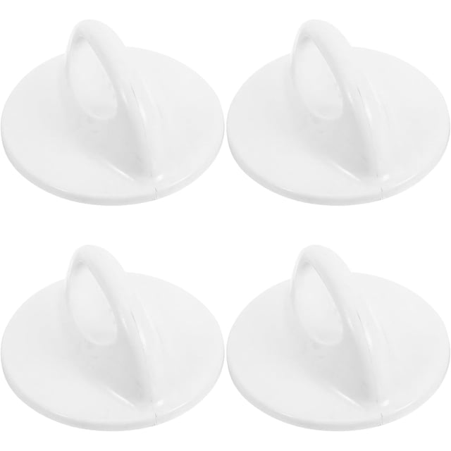 Rice Cooker Lid Handle Replacement Knobs Set of 4 White, Heat Resistant Plastic Pot Lid Grips, Universal Round Cookware Compatible with Covers