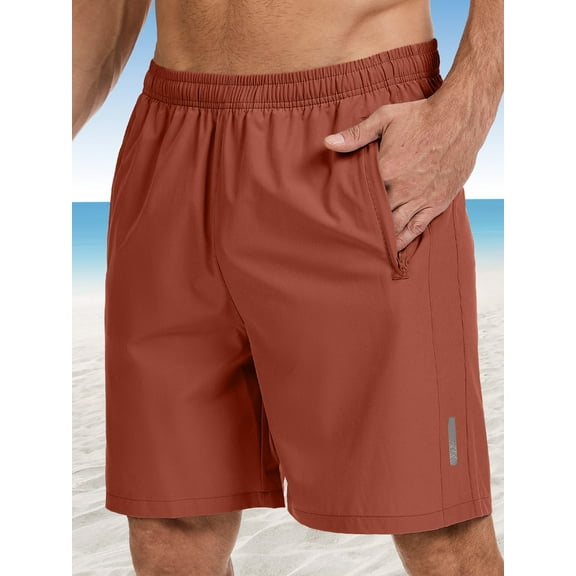 Men's UPF 50  7" Inseam Hiking Shorts with 27 Zipper Pockets Water Resistant Quick Dry Lightweight for Outdoor Fishing