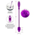 thumbnail image 2 of A-Brush Silicone Baby Bottle Cleaner Brush BPA Free - FDA Cert Long Handle Antibacterial Baby Bottle Brush & Nipple Brush Ideal for Glass & Plastic Water Sport Bottles Tumblers (Purple Small 9.5"), 2 of 7