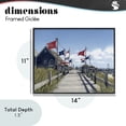 thumbnail image 4 of Stupell Industries Coastal Summer Boardwalk Stroll Black Framed Giclee Art, 14 x 11, by Franklyn Gregory, 4 of 8