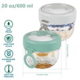 thumbnail image 6 of Duety 2pcs Overnight Oat Container 600ml Breakfast On the Go Cups with Lid and Foldable Spoon Reusable Overnight Oats Jar Portable Yogurt Cup Leak-Proof Food Storage Container, 6 of 8