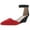 Black/Red, variant on JOURNEE COLLECTION Womens Brown Ankle Strap Cushioned Kova Pointed Toe Wedge Zip-Up Heels 9