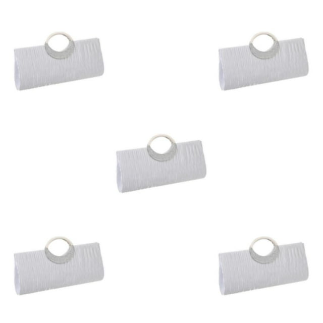 maskred Sac à Main de Soirée Robuste et Durable Compagnon Fiable pour la Nuit en Polyester Femmes Pochettes Sac de Soirée Bons Cadeaux Blanc 5Set