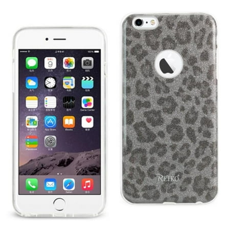 Glitter Leopard - REIKO IPHONE 6 PLUS/ 6S PLUS SHINE GLITTER SHIMMER LEOPARD HYBRID CASE IN SILVER