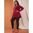 thumbnail image 4 of Camiseta Talla Extra Cruzada Rosegal  Mangas largas de talla grande, 4 of 5