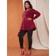 thumbnail image 4 of Camiseta Talla Extra Cruzada Rosegal  Mangas largas de talla grande, 4 of 5