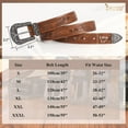 thumbnail image 6 of JASGOOD Western Belt for Women Vintage Floral Carved Cowboy Belt Brown, 6 of 9