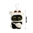 thumbnail image 3 of XINGXIANG Black Cat Keychain,Cute Keychains for Adults Women,Plush Kitten Charm for Backpacks and Purses, Stuffed Animal Keychain Gift for Cat Lovers(White), 3 of 6