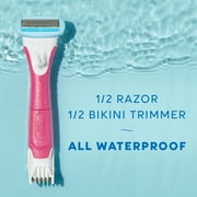 Schick Hydro Silk TrimStyle Waterproof Bikini Trimmer for Women, Includes 1 5-Blade Razor Handle & 1 Razor Blade Refill
