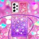 thumbnail image 4 of Funda para Samsung Galaxy A33 5G Brillantina Líquida Divertida Reluciente y con Cristales en Movimiento Cuerpo Cruzado con Cordón Ajustable, 4 of 5