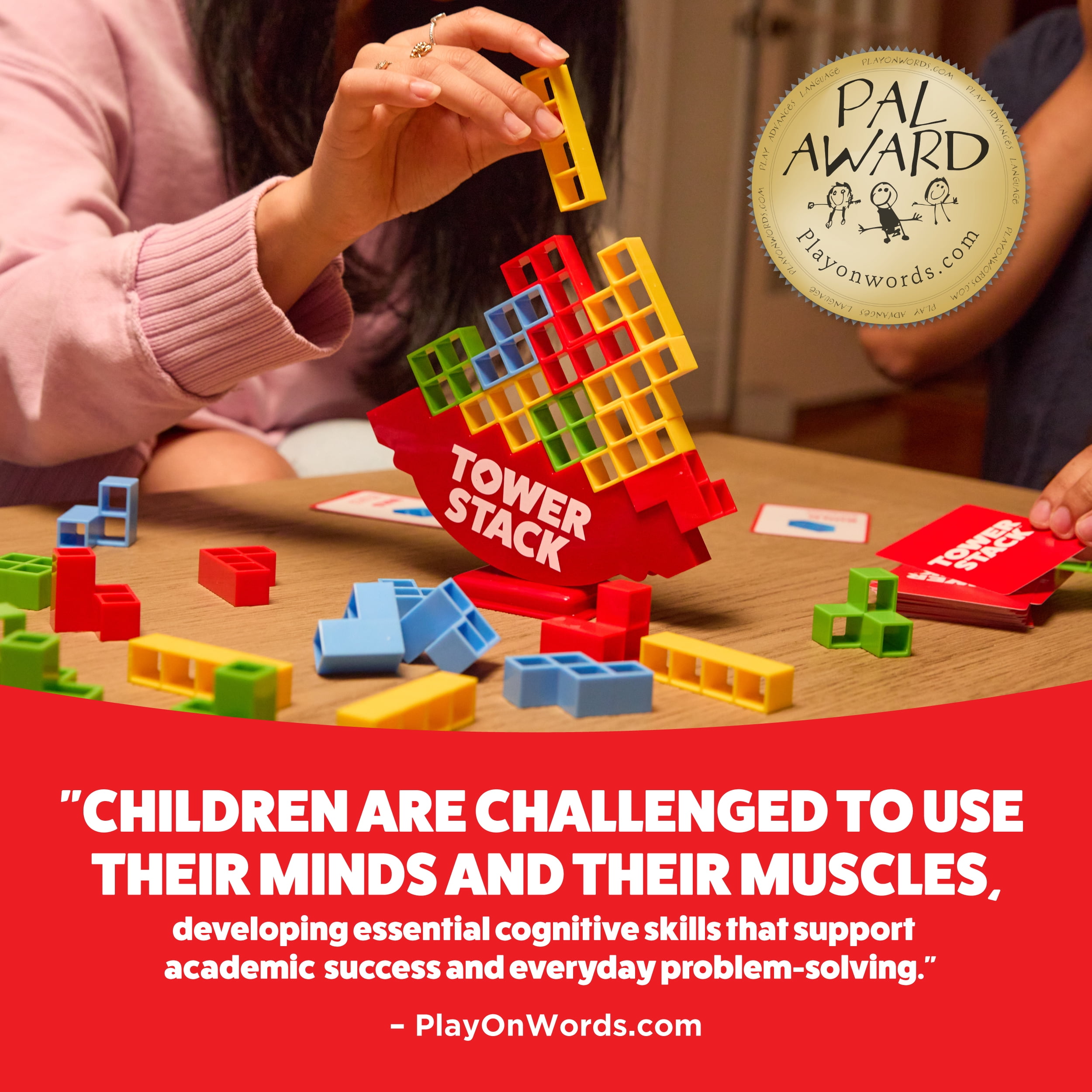 Tower Stack by Relatable, Balance Stacking Family Game for Kids and Adults 8 and Up
