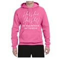 thumbnail image 2 of Half Hood Half Holy Pray With Me Unisex Graphic Hoodie Sweatshirt, Neon Pink, Small, 2 of 3