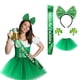 thumbnail image 2 of Saint Patrick Costume Set Shamrock Earrings,Bows Headband Mini Tutus Sash for Party Costume Irish Festival Accessories, 2 of 4
