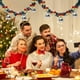 thumbnail image 5 of Adornos navideños, colgante para árbol de Navidad con cinta floral de 2 metros de largo con cordón y pompones. Ideal para árboles de Navidad y decoración de ventanas. Parte superior de plástico., 5 of 6