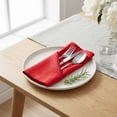 thumbnail image 4 of Unique Bargains 12Pcs Reusable Party Cloth Napkins Red 19x19inch, 4 of 6