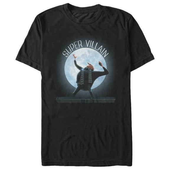 Men's Despicable Me Gru Supervillain Moon  Graphic Tee Black 3X Large