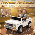 thumbnail image 5 of TOKTOO 24V Licensed 1973 Ford F-150 2 Seater Ride On Truck for Kids, Electric Ride On Car with Parent Remote Control, 400W Powerful Wheel, LED Lights, Music Player, Ages 3–8, White, 5 of 9