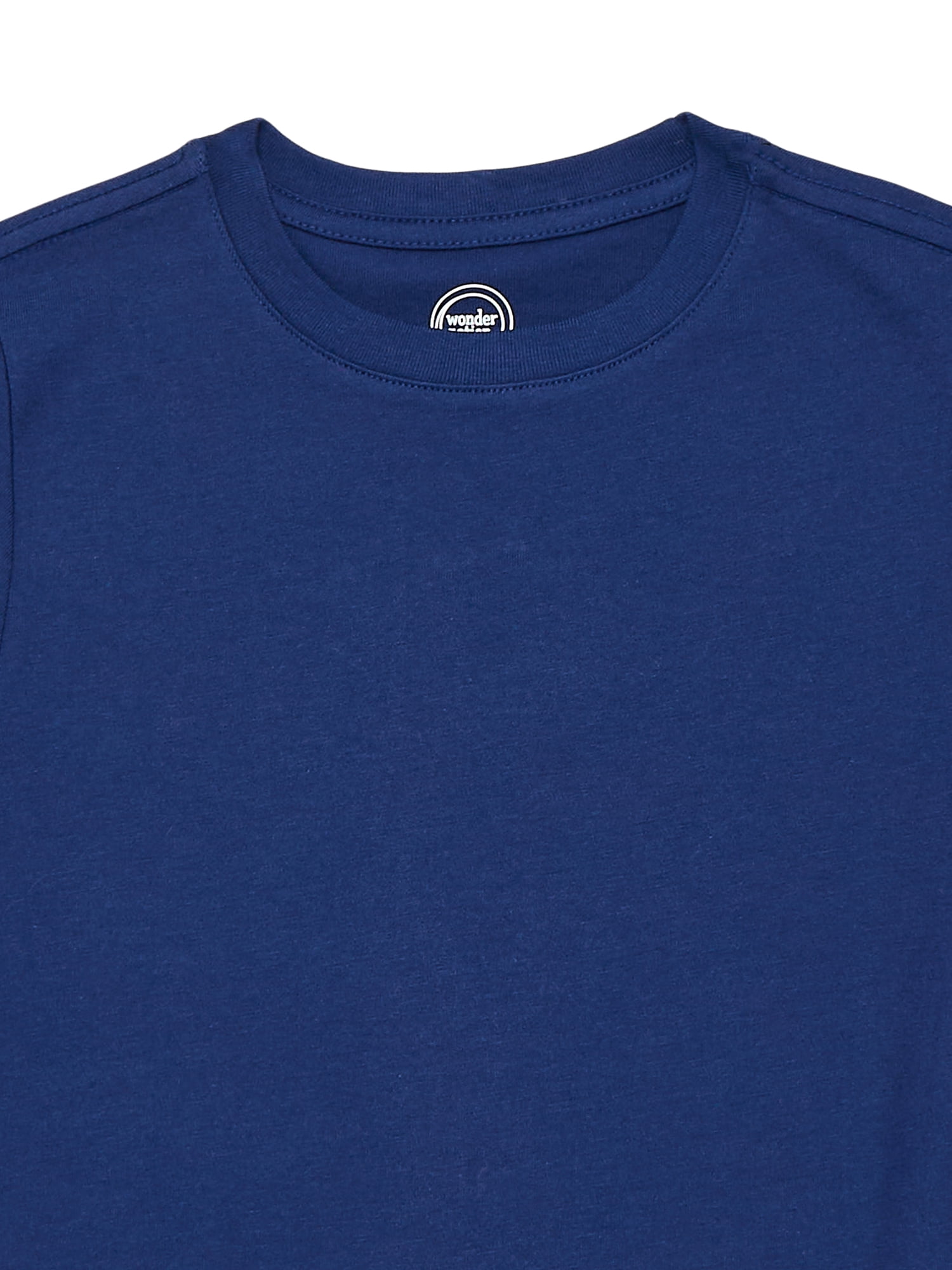 Wonder Nation Boys Short Sleeve Crewneck T-Shirt, 5-Pack, Sizes 4-18 & Husky